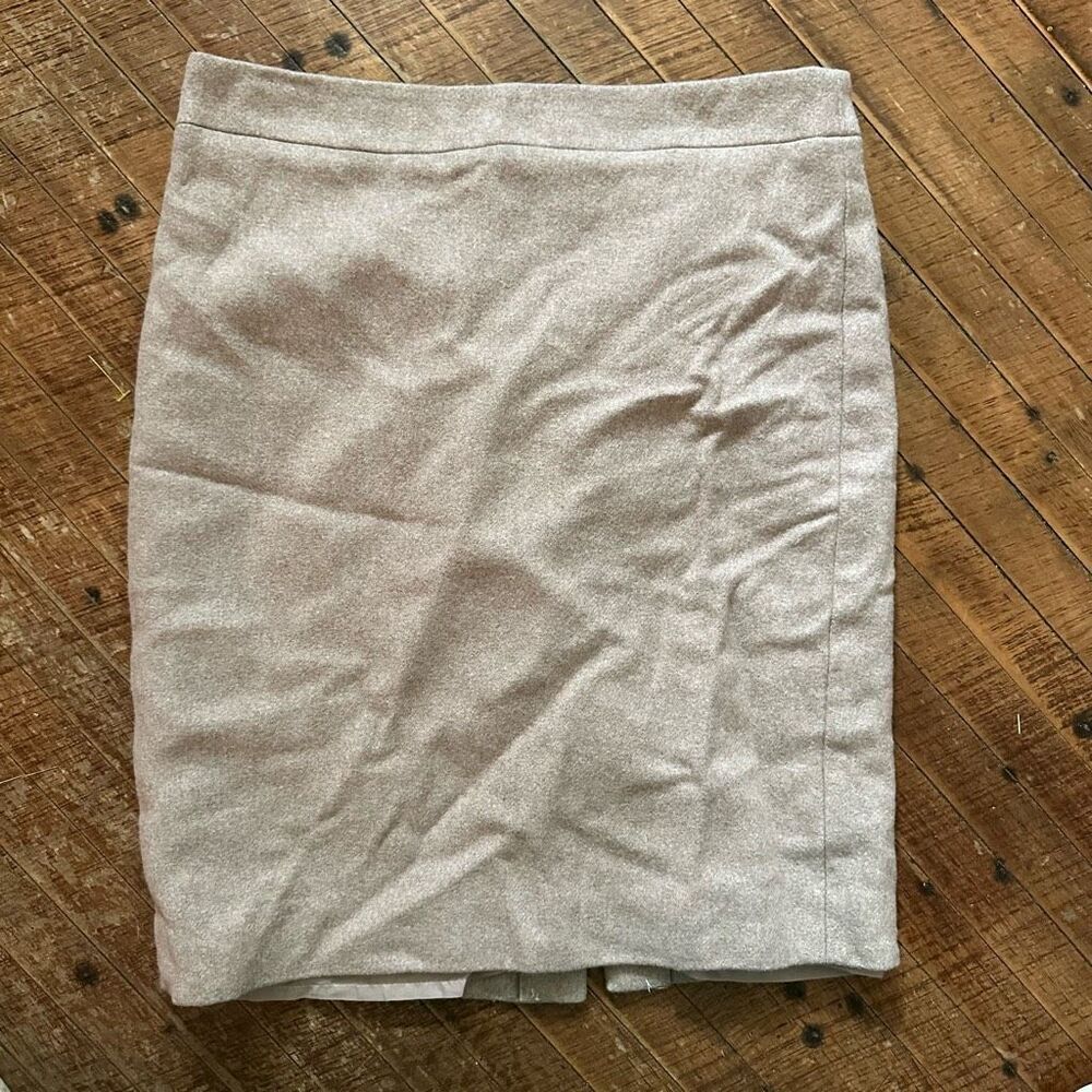 J Crew The Pencil business casual size 4 brown wool blend skirt